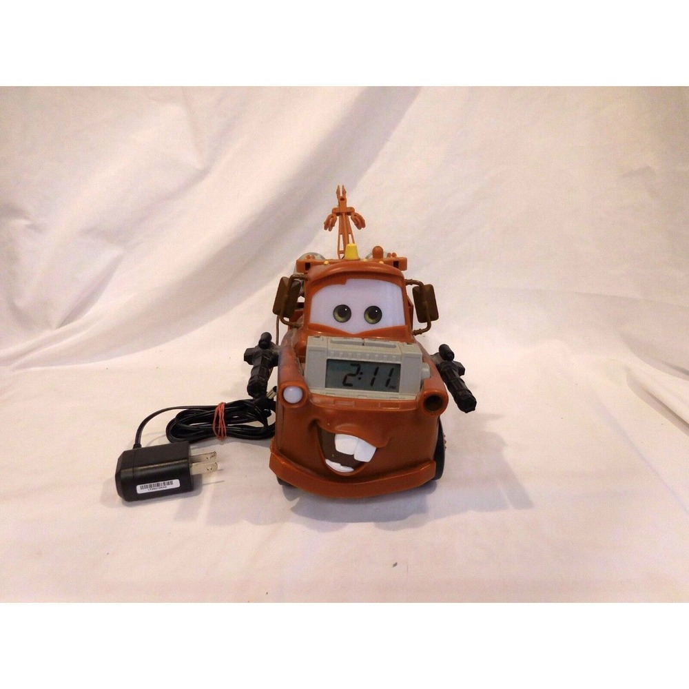 Disney Pixar Cars Tow Mater Truck Alarm Clock Night Light and Storyteller